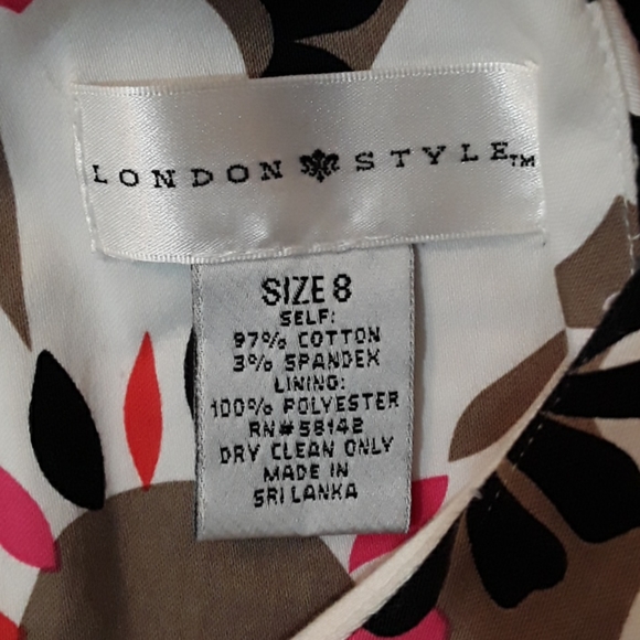 London Style Woman Dress -flower pattern - Picture 7 of 8